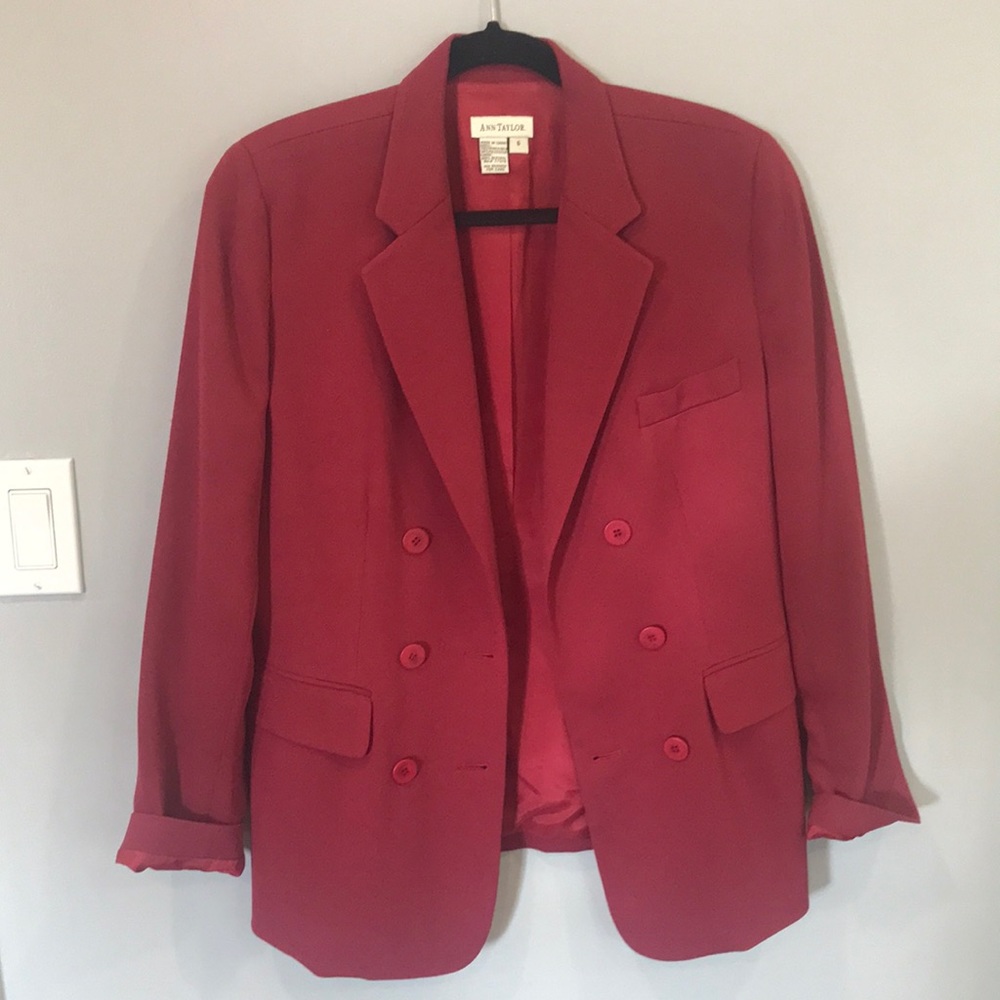 Ann Taylor red blazer size 6